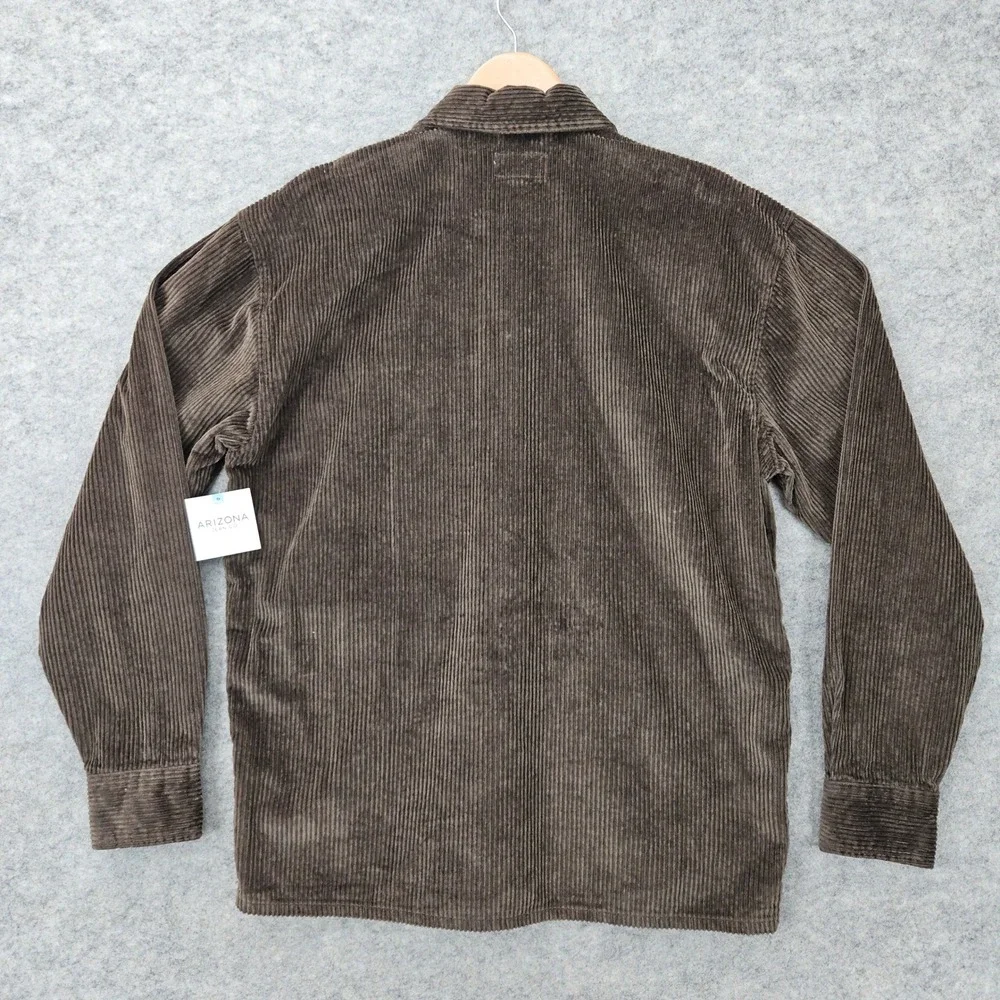NEW Arizona Jean Co Corduroy Shirt Jacket Young Men's Small Brown Mountain Trail